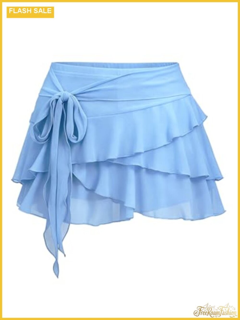 Women's Mini Ruffle Skirt Y2K Mesh Flowy Pleated Skort with Shorts